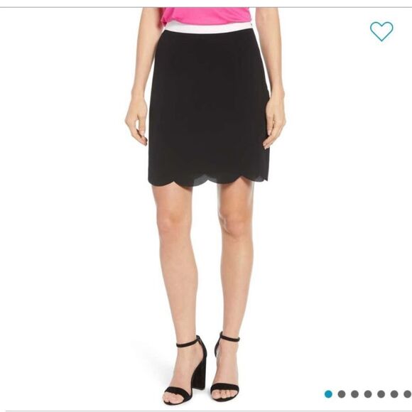 NWT Gibson Daphne Scallop Hem Skirt - Picture 2 of 8